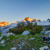 Alpenglow from White Rock Lakes bivy