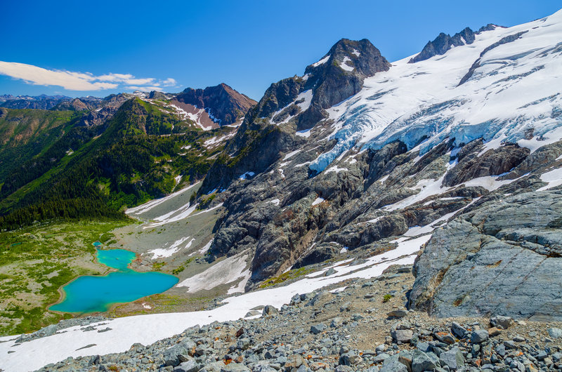 Le Conte Glacier and lake