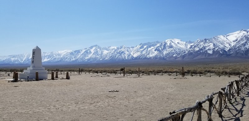 Memorial to those detained at Manzanar.