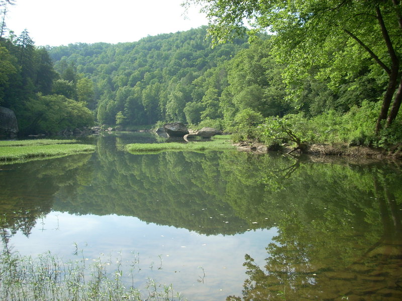 View from river campsite