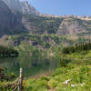 Medicine Grizzly Lake looking west towards Razoredge Mountain