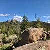 Rocky ledges on the Oh Danny Boy loop with views of the Button Rock.