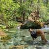 First creek ford of Mule Creek Trail. Nice canyon.