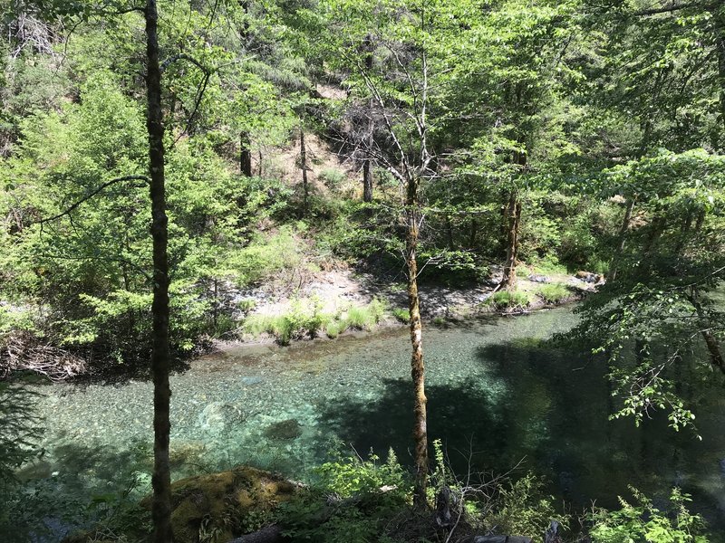 Virgin Creek sandy beach camp near confluence with Slide Creek and New River