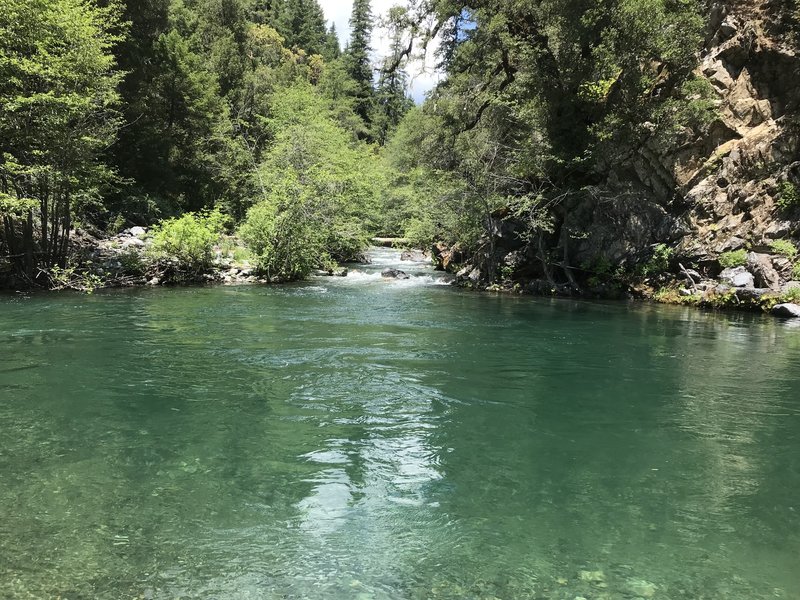 Swim hole at the confluence of Virgin Creek and Slide Creek, forming New River.