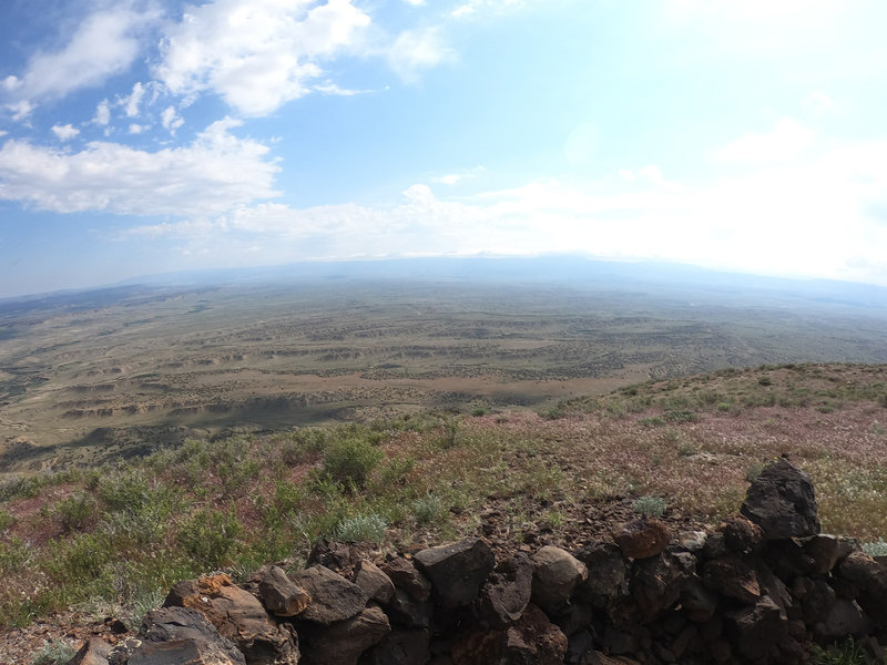 Looking northeast from the rock shelter at the summit.