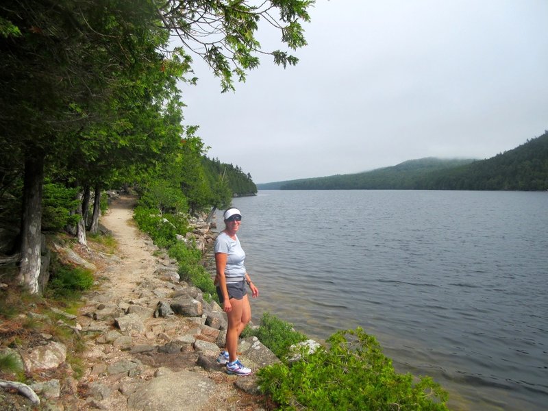 Running along Long Pond.