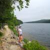 Running along Long Pond.