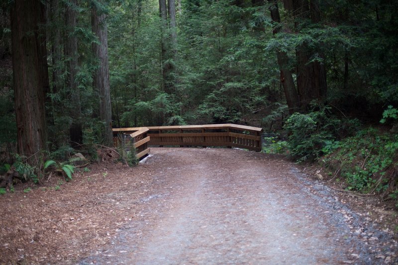 A nice bridge provides you an easy method for crossing this creek.