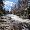 Fast spring water on the Round Lake outflow stream.