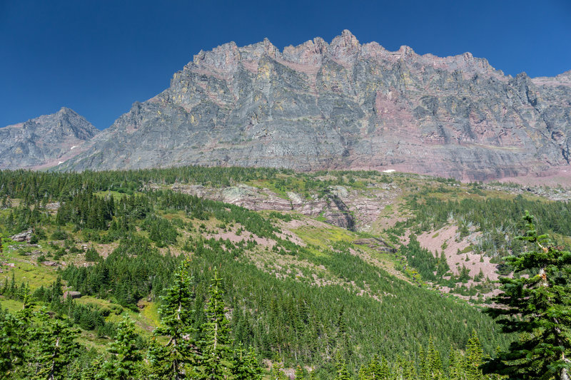Mount Rockwell and the southern flank of Sinopah Mountain.