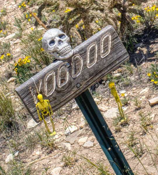 Fun additions to the Voodoo Trail sign.