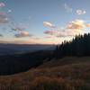 Nightfall at Peter Estin Hut.