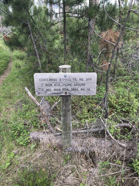 Trail marker.