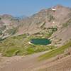 Deluge Lake from near the top of Snow Pass.