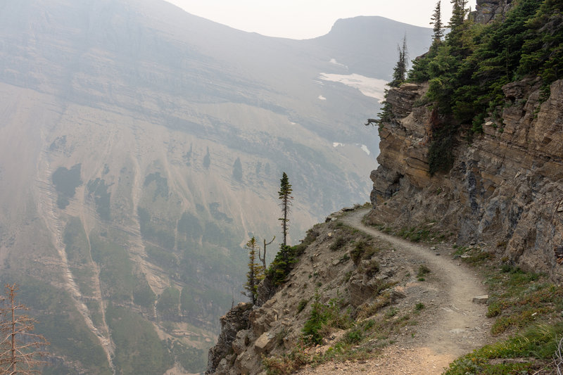 The ascent to Swiftcurrent Pass is not for the fainthearted, but rewards you with good views of Swiftcurrent Glacier.