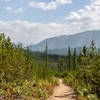 Early view on the ascent towards the Flathead Range.