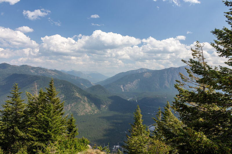 View southeast from Apgar Lookout.