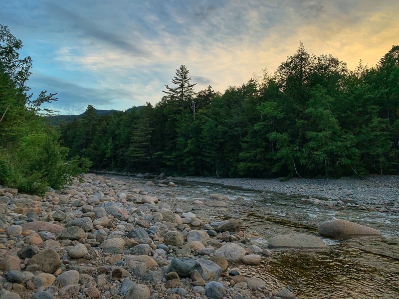 The East Branch Pemigewasset River from Franconia Brook Tentsite.