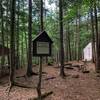 Franconia Brook Tentsite: The USFS Caretaker site.