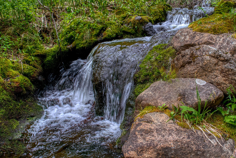 A waterfall along Amethyst Creek