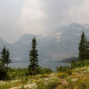 Gunsight Lake from the campground on the east shore.