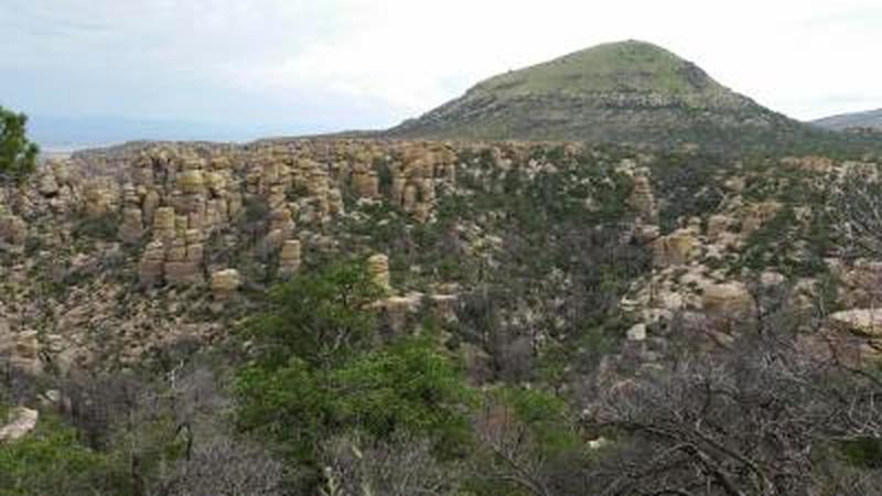 The rock formations Chiricahua National Monument is known for.