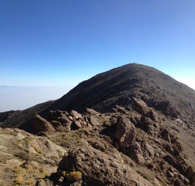 The summit of Cerro Cruz in the distance
