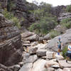 Two young hikers on the Wonderland Loop