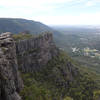 Cliff and town of Halls Gaps viewed from the Pinnacle Lookout