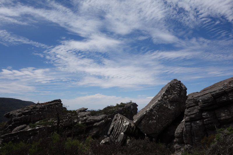 Serrated sky and rocks on the Wonderland Loop