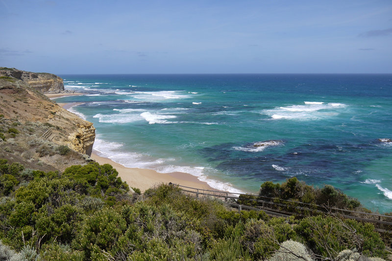 Gibson Beach viewed rom the top of the Gibson Steps at Twelve Apostles Marine NP