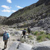 Hiking out of Smoke Tree Canyon