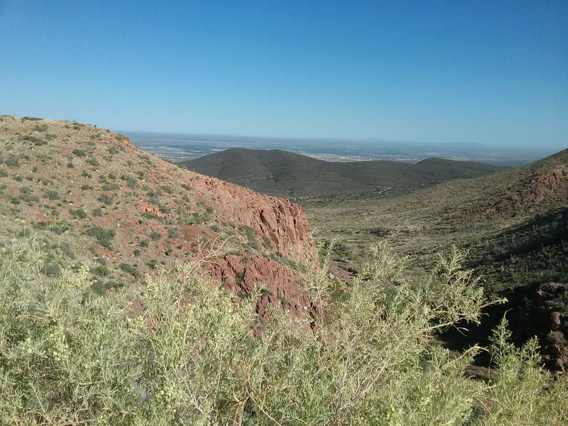 Looking west from the trail