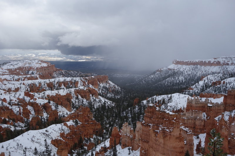 Late spring storm east of Bryce Canyon.