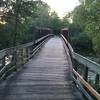 Bridge crossing back over Huron River facing north.