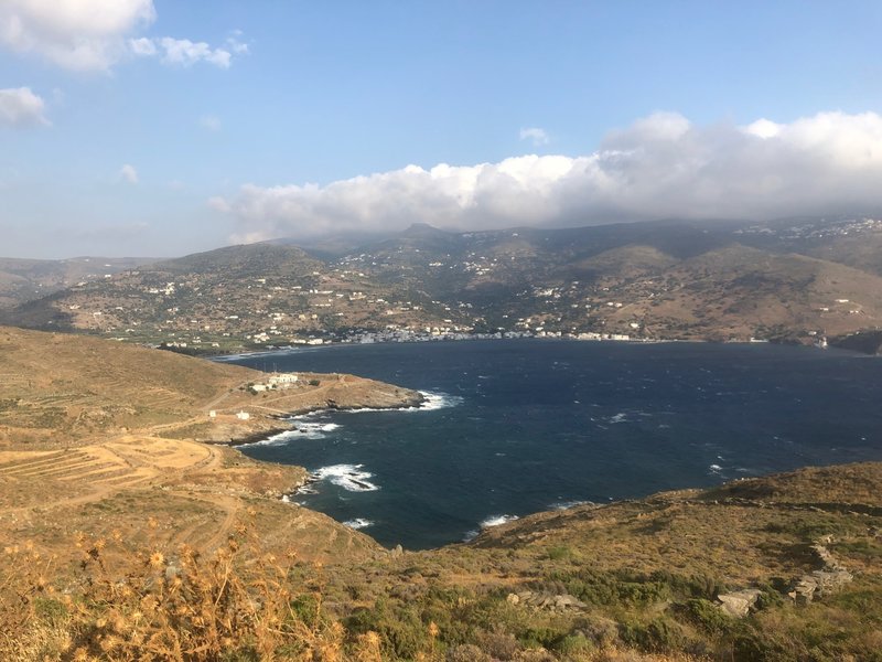 Korthi Bay on the descent.