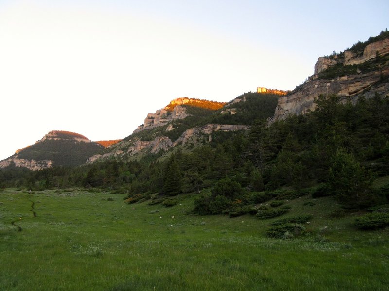 Leaky Mountain by dawn's early light.