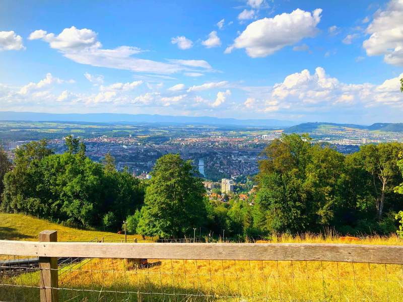 A bird's-eye view of Bern city