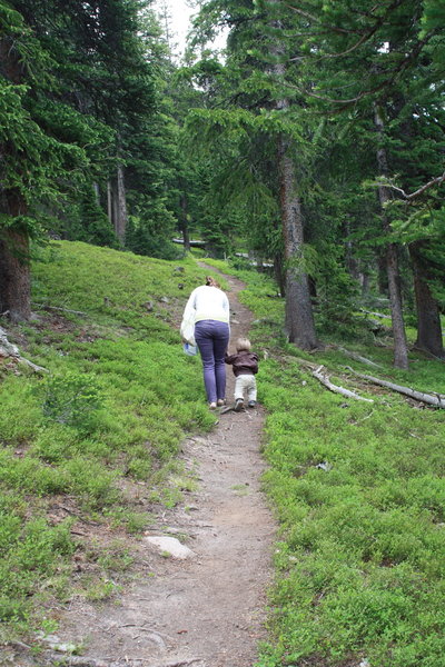 On the trail with Mom