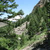 Solid trail looking North East but exposure is constant