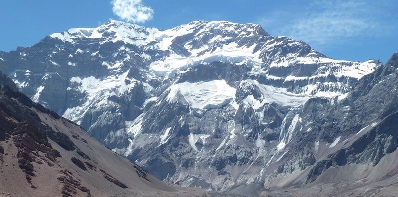 Aconcagua from Plaza Francia.