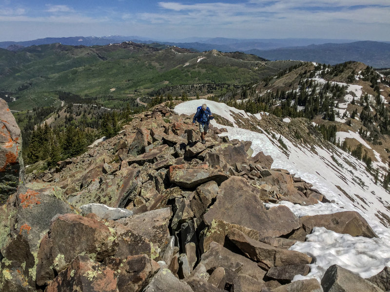 Hiking Clayton Peak.