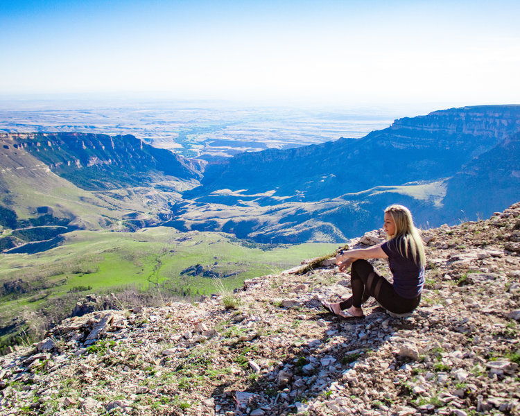 On top of Copmans Tomb looking southwest towards Shell Canyon and the Bighorn Basin.