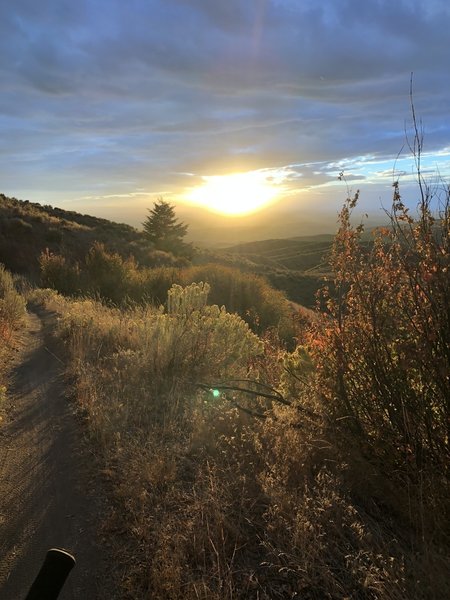 Hard guy fall sunset