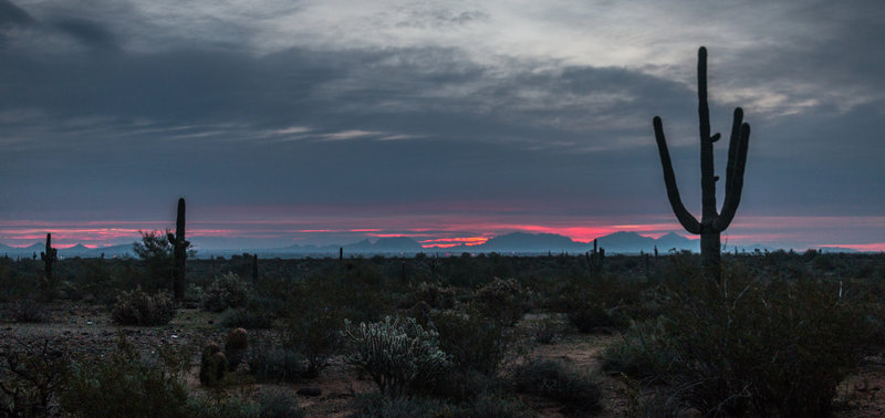 Sunset over Apache Wash.