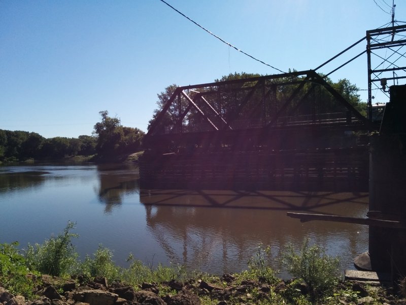 Train swing bridge.