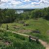 View from the top parking lot/trailhead looking south over the Minnesota River Valley.