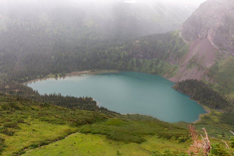 Grinnell Lake from above.