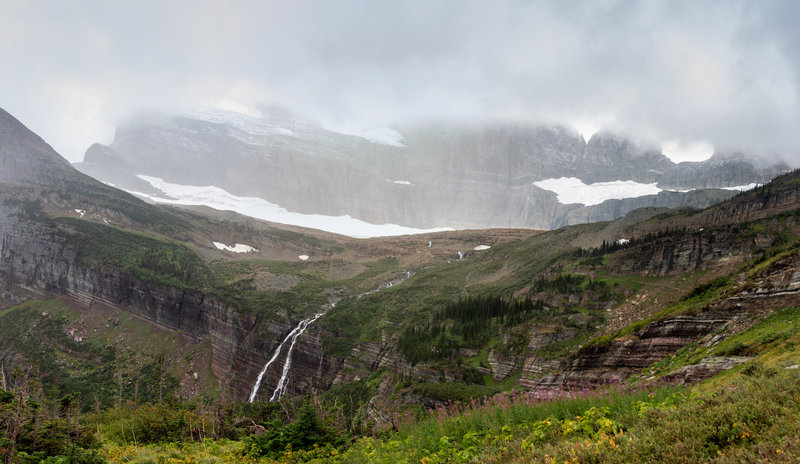 Grinnell Falls from Grinnell Glacier Trail.